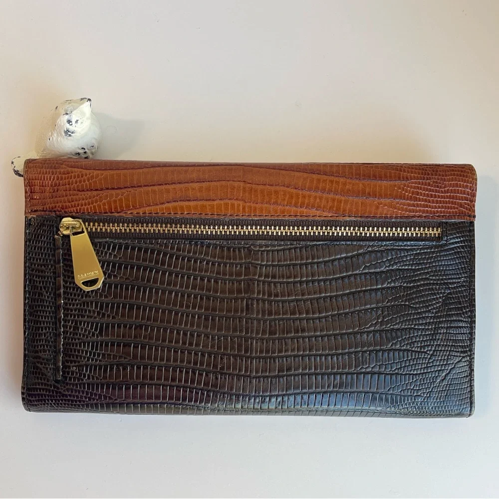 Brahmin Vintage Italian Leather Trifold Wallet